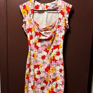 Pinup floral spring/ Easter wiggle dress